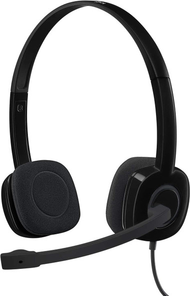 Logitech H151 Wired Stereo On Ear Headset with Noise Cancelling Mic