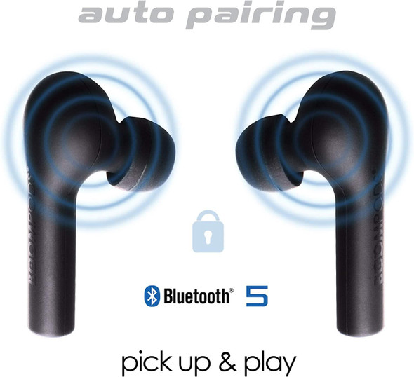 BoomPods Bassline True Wireless Bluetooth In-Ear Earbud Headphones Black