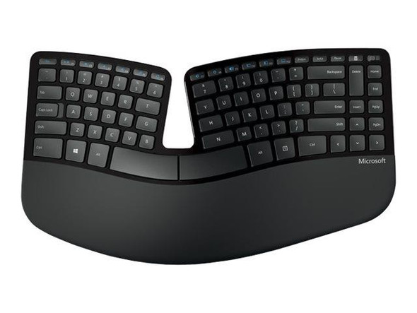Microsoft Sculpt 2.4GHz Wireless Ergonomic Keyboard & Keypad For Business Black