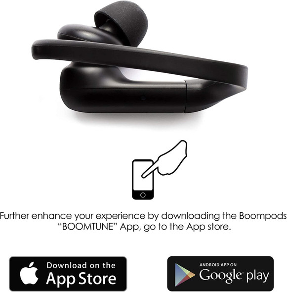 BoomPods Sportpods True Wireless Stereo In Ear Bluetooth Sport Headphones Black