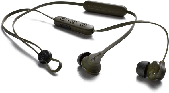 BoomPods Sportline Wireless Bluetooth Magnetic In Ear Headphones Army Green