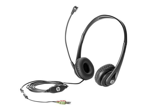 HP Business Wired Full Size On Ear Headset With Audio Controls v2 Black