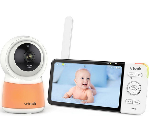 VTech RM5754HD Smart Video Baby Monitor Full HD 5" Display - White