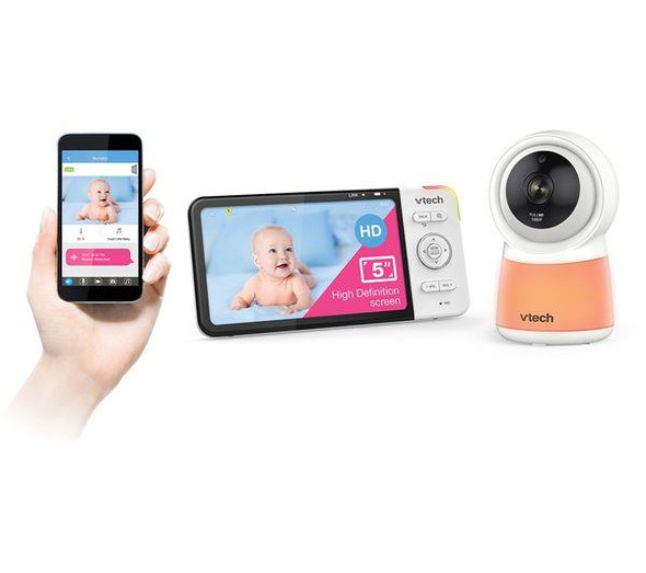 VTech RM5754HD Smart Video Baby Monitor Full HD 5" Display - White