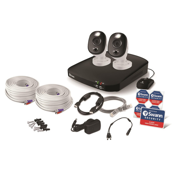 Swann 4 Channel FHD 1080p 1TB DVR CCTV Security System with 2x Bullet Cameras