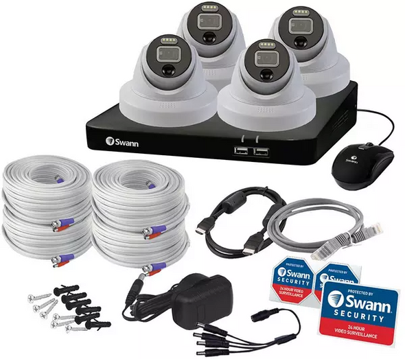 Swann Enforcer SWDVK-856804DE 8 channel 4K UHD DVR 2TB CCTV System 4 Cameras