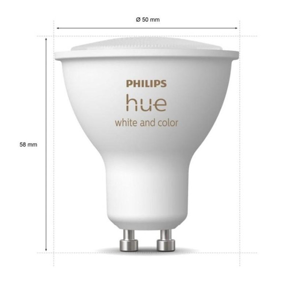 Philips Hue White & Color Ambience GU10 Smart Light Bulbs Twin Pack