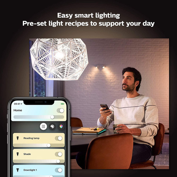 Philips Hue White Ambiance LED Smart Light Bulb B22 - Twin Pack