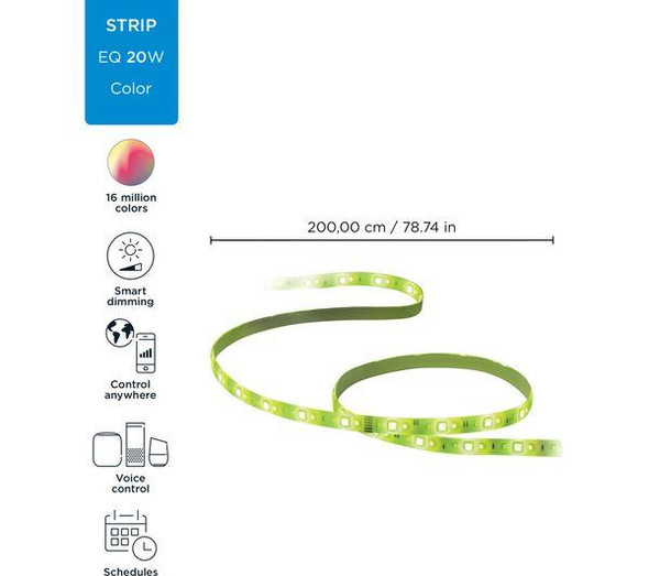 Wiz Connected Colors & Tunable Whites Smart LED Light Strip - 2M