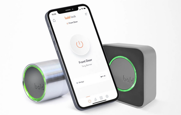 Bold SX-33 Smart Cylinder + Bold Connect Smart Lock Security Door Kit