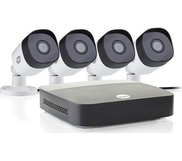 Yale Full HD 1080p 4 Channel 1TB DVR Smart CCTV Security Kit - 4 Cameras