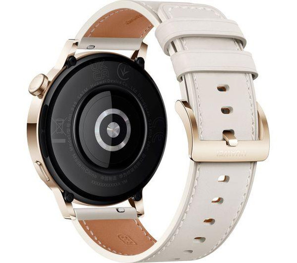 Huawei Watch GT 3 Classic Health & Fitness GPS Smart Watch White Leather