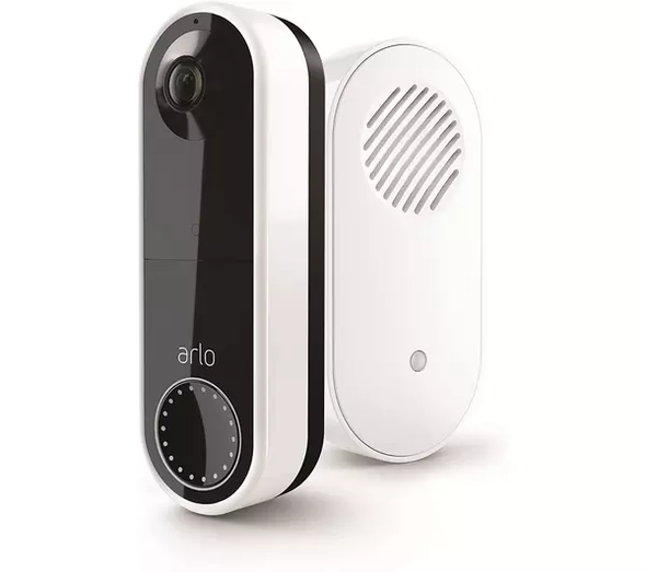 Arlo Essential HD+ 1536p Battery Or Mains Powered Smart Video Door Bell & Chime