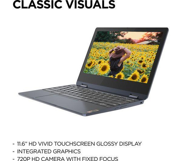 Lenovo IdeaPad Flex 3 11.6" ChromeBook MediaTek MT8183 4GB 64GB eMMC Blue