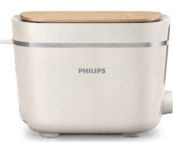 Philips Eco Conscious HD2640/11 2 Slice Toaster With Defrost & Reheat - White