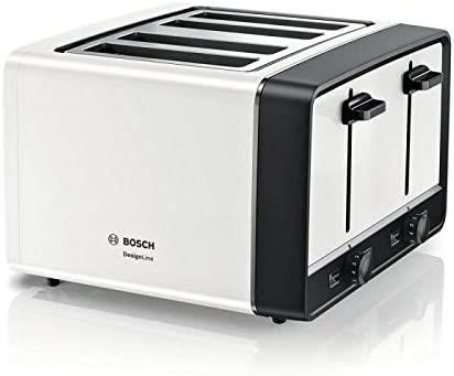 Bosch DesignLine TAT5P441GB 4 Slice Toaster With Defrost & Reheat - White