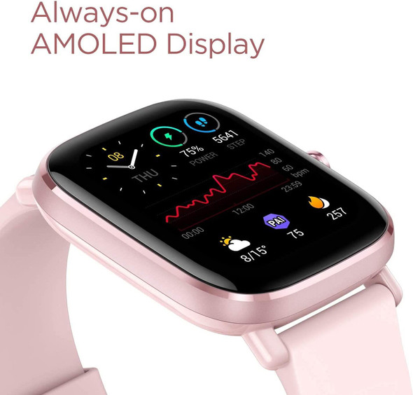 Amazfit GTS 2 Mini 1.55" AMOLED Health & Fitness Smart Watch - Flamingo Pink