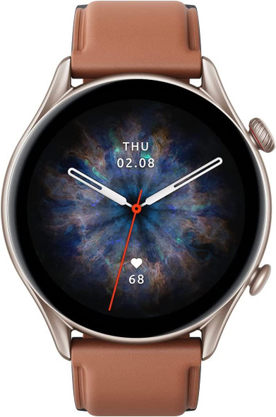 Amazfit GTR 3 Pro 1.45” AMOLED GPS Smart Watch Brown Leather