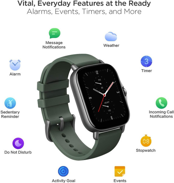 Amazfit GTS 2e Health & Fitness GPS Smart Watch - Moss Green