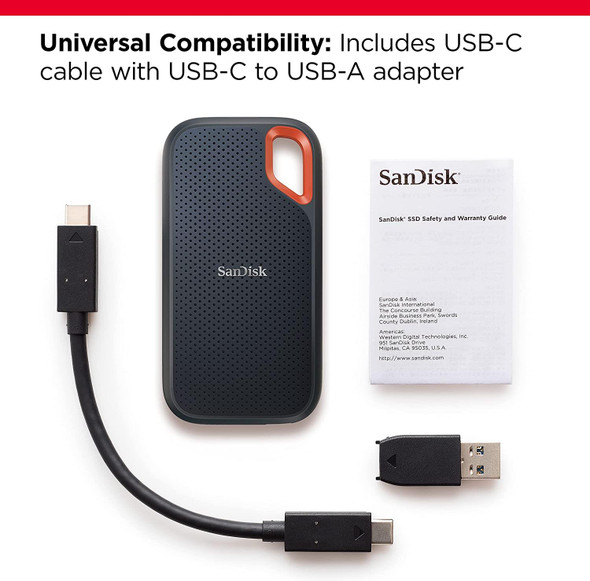 SanDisk Extreme V2 500GB USB Type-C Portable SSD Solid State Drive