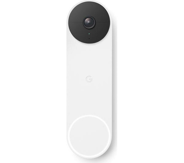 Google Nest Wireless Smart Video Doorbell Rechargeable battery - White