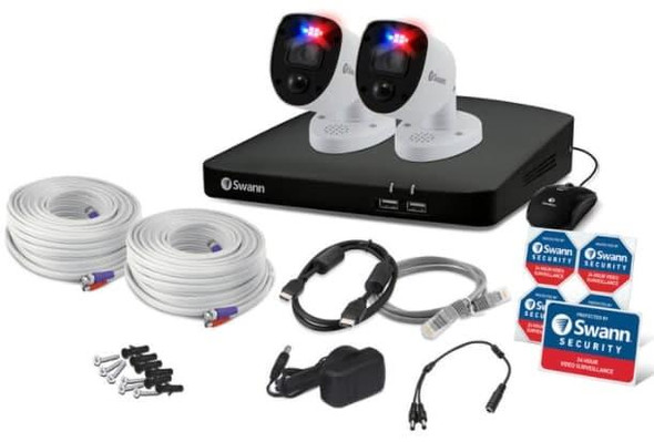 Swann 4 Channel 1TB DVR CCTV Recorder with 2 x 4K Ultra HD Enforcer Cameras