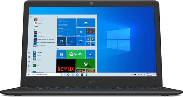 GeoBook 120 12.5" Windows 10 Laptop Intel Celeron N3450 4GB 64GB eMMC Black