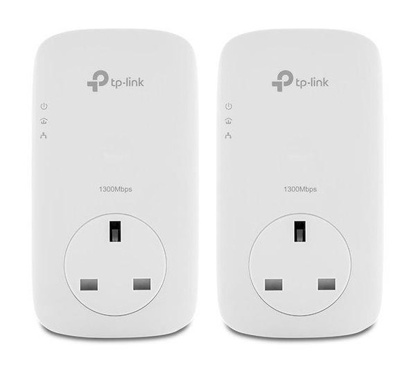 TP-Link TL-PA8010PKIT V2 Passthrough Powerline Adapter Kit - AV1300 - Twin Pack