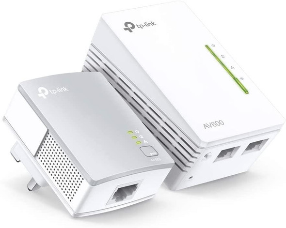 TP-Link WPA4220 WiFi AV600 Powerline Adapter Kit - Twin Pack - Up to 600Mbps