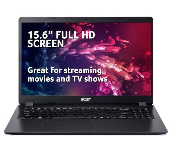 Acer Aspire 3 15.6" Laptop Intel Core i3 1005G1 8GB 256GB SSD Black