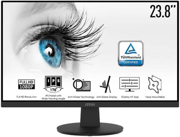 MSI PRO MP242V Full HD 1920 x 1080p 23.8" Eye Care IPS Monitor HDMI VGA