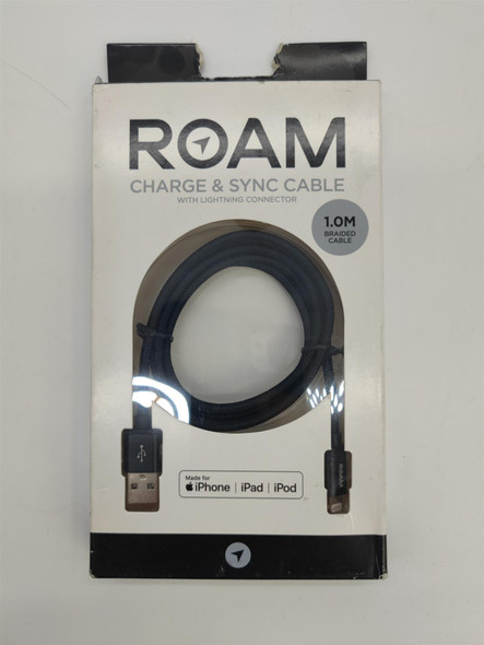 ROAM Charge & Sync 1m Cable With Lightning Connector Black