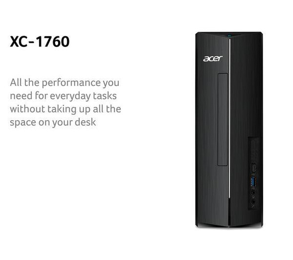 Acer Aspire XC 1760 Desktop PC Intel Core i3 12100 8GB 1TB HDD