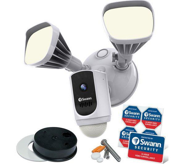 Swann Floodlight Full HD 1080p WiFi Security System - White