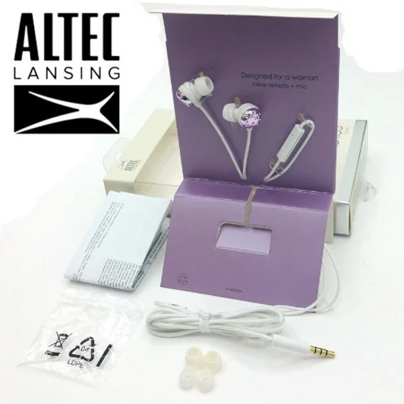 Altec Lansing Bliss Womens / ladies Wired In Ear Lilac Headphones