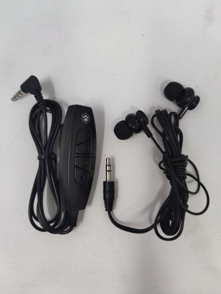 Earbud In Ear Earphones 3.5mm Wired Detachable Audio Remote Control Cable Black