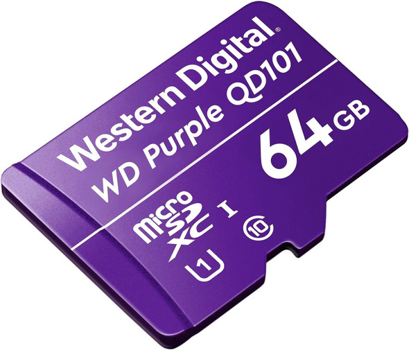 Western Digital SC QD101 MicroSDXC Card 64GB WD Purple Surveillance Camera