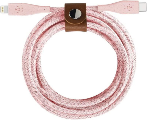 Belkin Boost Charge 4ft USB-C Cable W/ Lightning Connector & Strap Pink