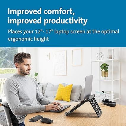 Kensington Easy Riser Portable Ergonomic Laptop Stand - Black