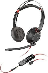 Plantronics Poly Blackwire 5220 USB-C Headset Headphones