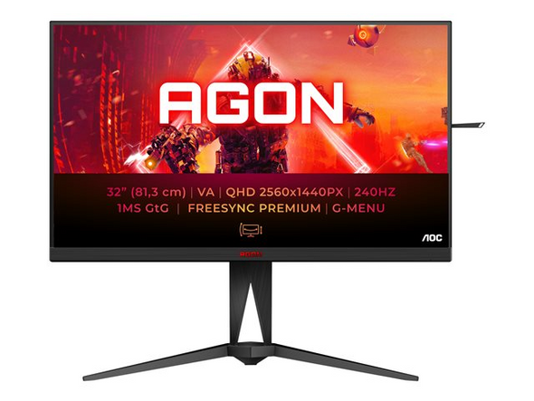 AOC AGON AG325QZN/EU 31.5'' 240Hz LED Gaming Monitor - QHD 2560x1440 - HDR