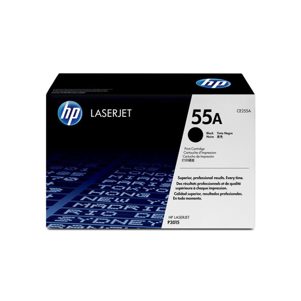 HP 55A Black Original LaserJet Toner Cartridge CE255A - 6,000 Pages