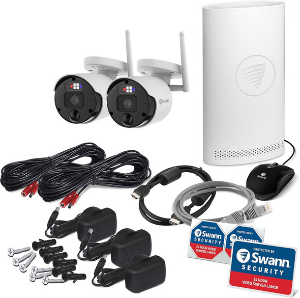 Swann SecureAlert 4K Ultra HD Wi-Fi NVR CCTV System 2-Camera 1TB HDD Swann SecureAlert 4K Ultra HD Wi-Fi NVR CCTV System 2-Camera 1TB HDD