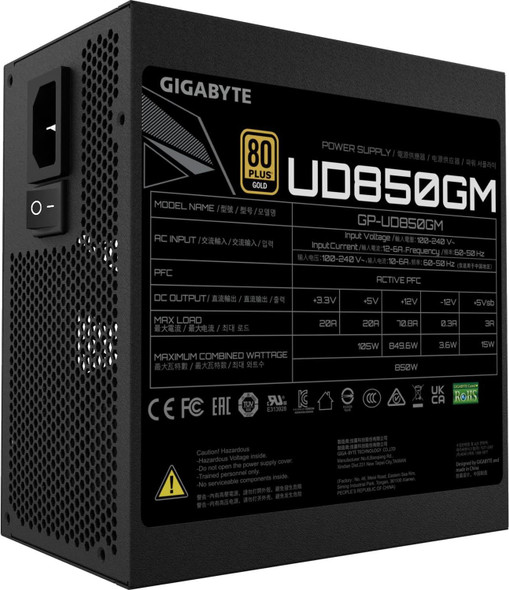 GIGABYTE UD850GM Power Supply Unit 850W 80 PLUS Gold Certified Fully Modular