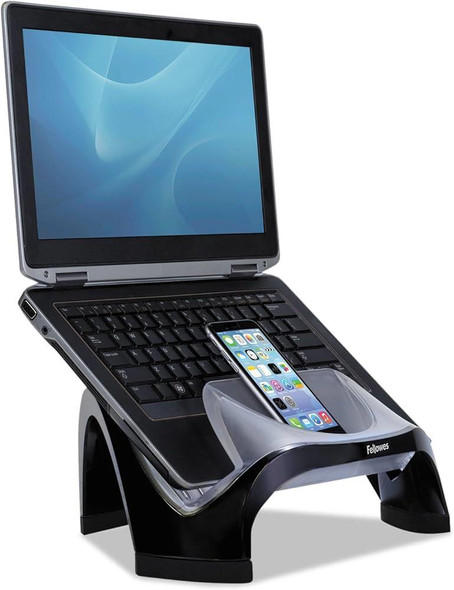 Fellowes Smart Suites Laptop Riser with USB Hub Black/Clear 8020201 Fellowes Smart Suites Laptop Riser with USB Hub Black/Clear 8020201