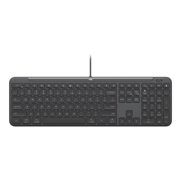 Logitech K620 Signature Wired Keyboard USB-C Full Size with AI Button Black