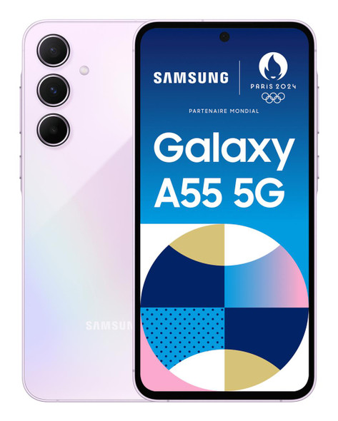 Samsung Galaxy A55 5G Awesome Lilac 128GB AMOLED 50MP OIS Camera Phone