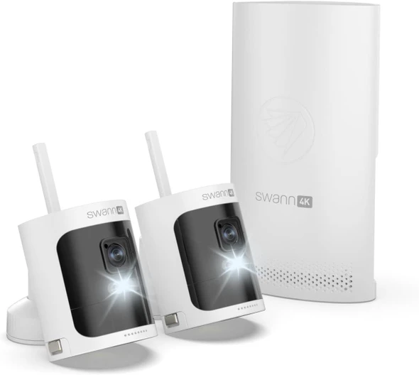 Swann AllSecure 4K Wire-Free Security CCTV System, 2 Cameras, No Monthly Fees
