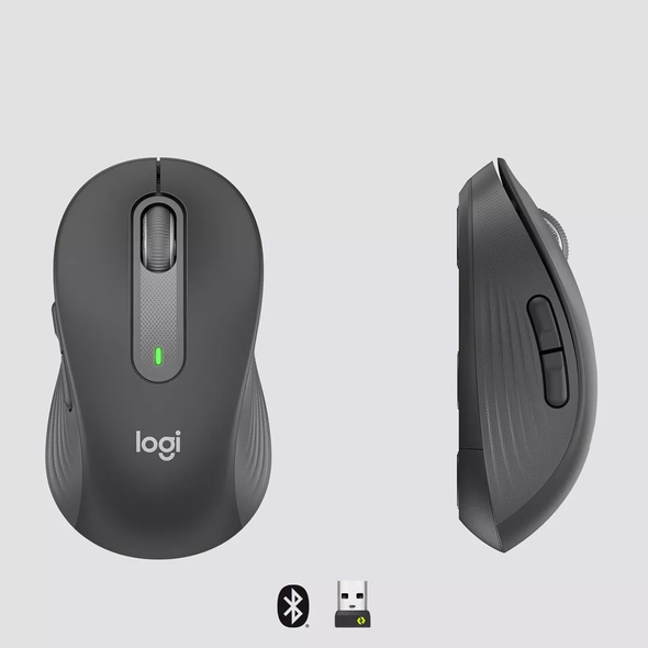 Logitech Signature M650L Wireless Mouse Graphite SilentTouch SmartWheel