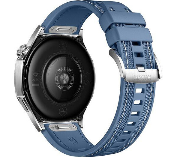 HUAWEI Watch GT 5 46mm Smartwatch Silver with Blue Nylon Strap GPS Heart Rate